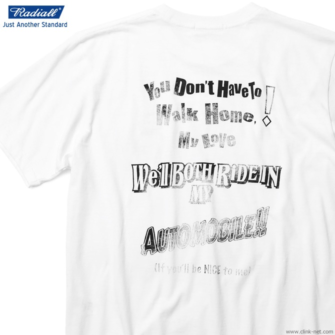 RADIALL MY AUTOMOBILE - CREW NECK T-SHIRT (WHITE)