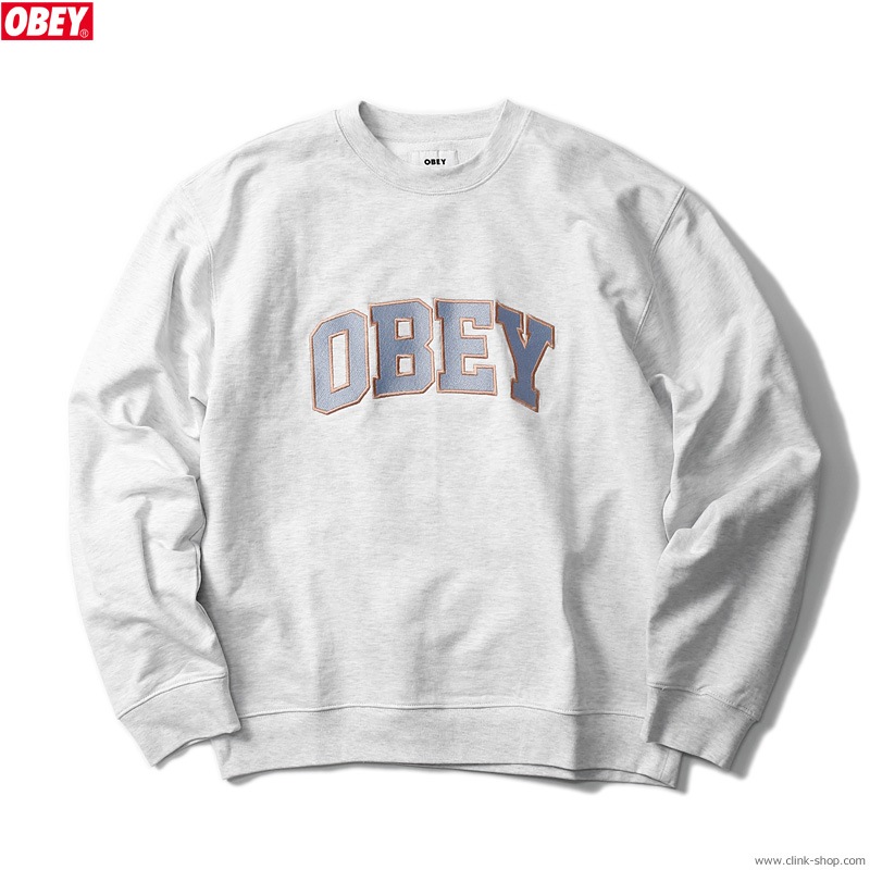 OBEY SPECIALITY FLEECE "OBEY SPORTS III CREW" (ASH GREY)