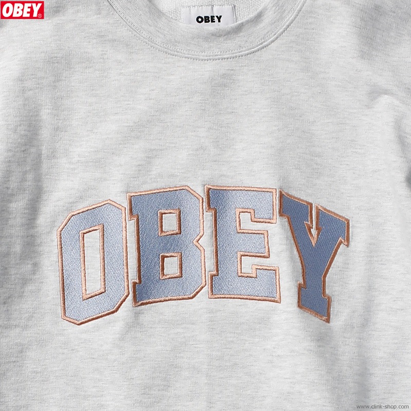 OBEY SPECIALITY FLEECE "OBEY SPORTS III CREW" (ASH GREY)