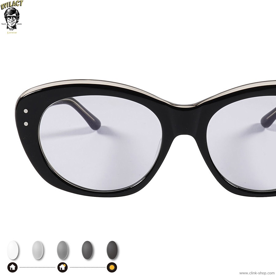 EVILACT EYEWEAR GRAYHOUND - BLACK��A.CLEAR/PHOTOCHROMIC BLUE LENS [EAE24-19-04]
