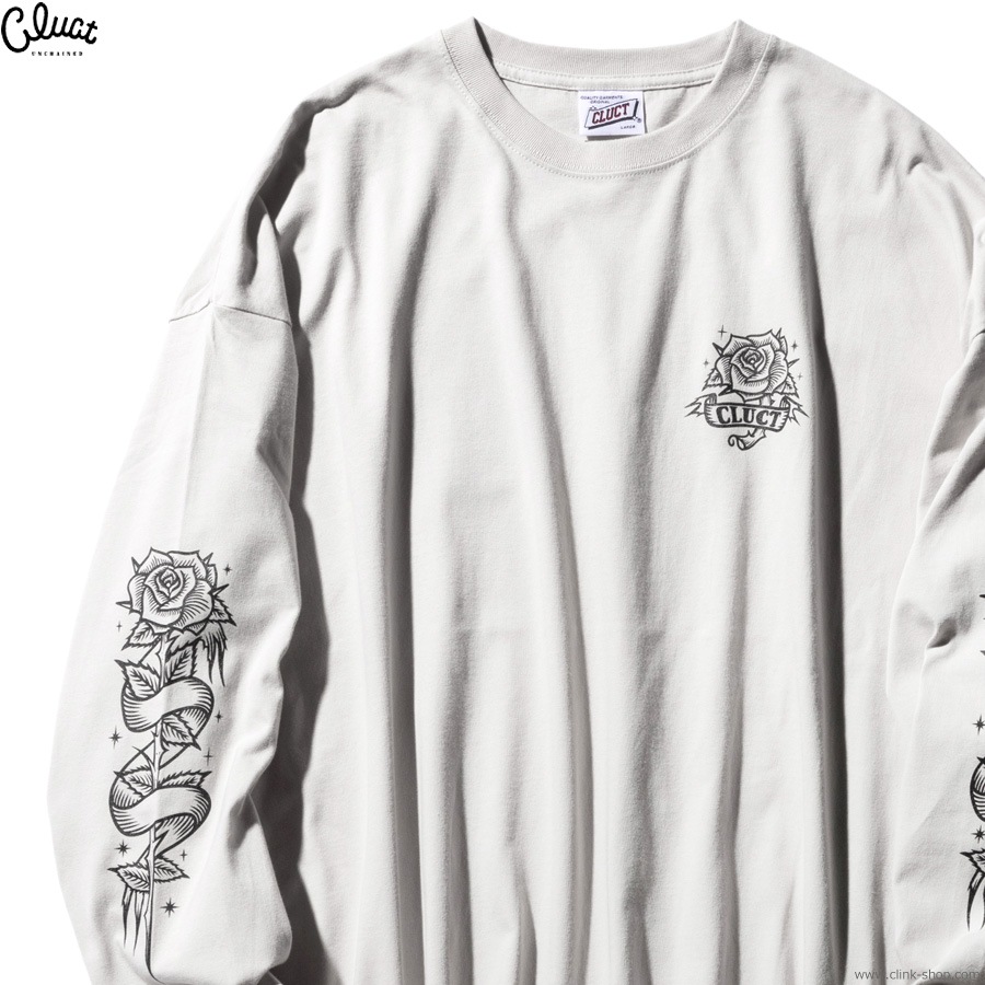 CLUCT ROSE [WIDE L/S TEE] (F.GRAY) #04866