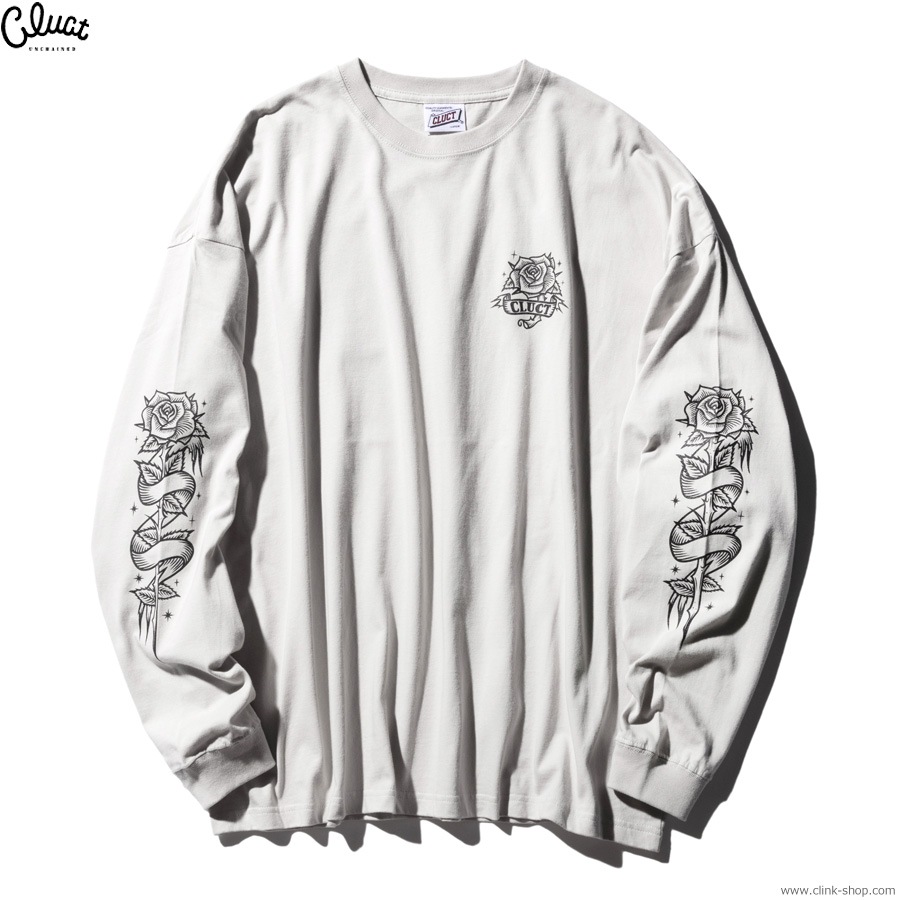 CLUCT ROSE [WIDE L/S TEE] (F.GRAY) #04866