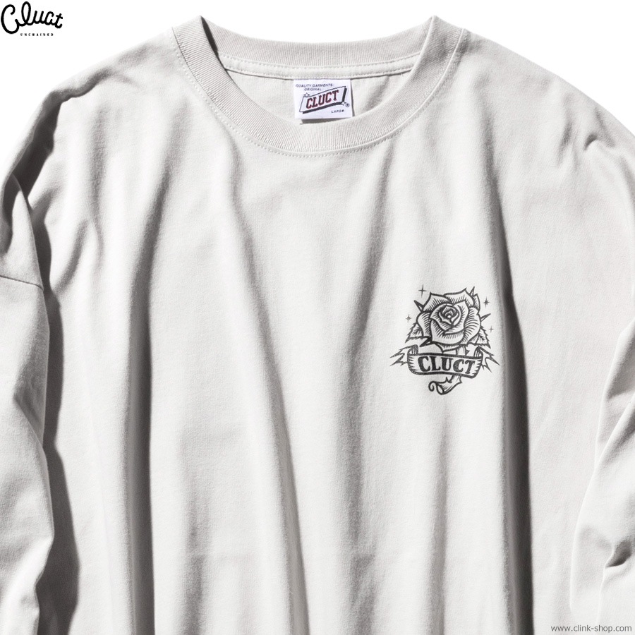 CLUCT ROSE [WIDE L/S TEE] (F.GRAY) #04866