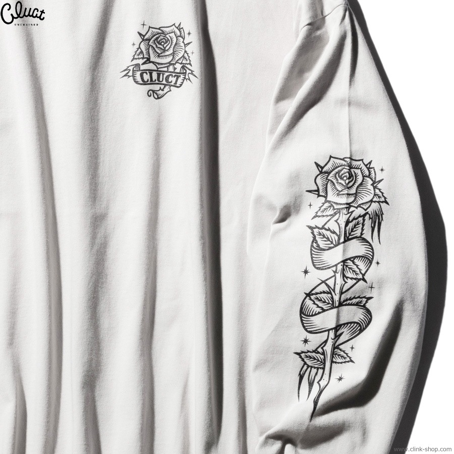 CLUCT ROSE [WIDE L/S TEE] (F.GRAY) #04866