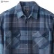 BRIXTON BOWERY L/S FLANNEL (NAVY/CAROLINA BLUE)