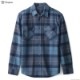 BRIXTON BOWERY L/S FLANNEL (NAVY/CAROLINA BLUE)