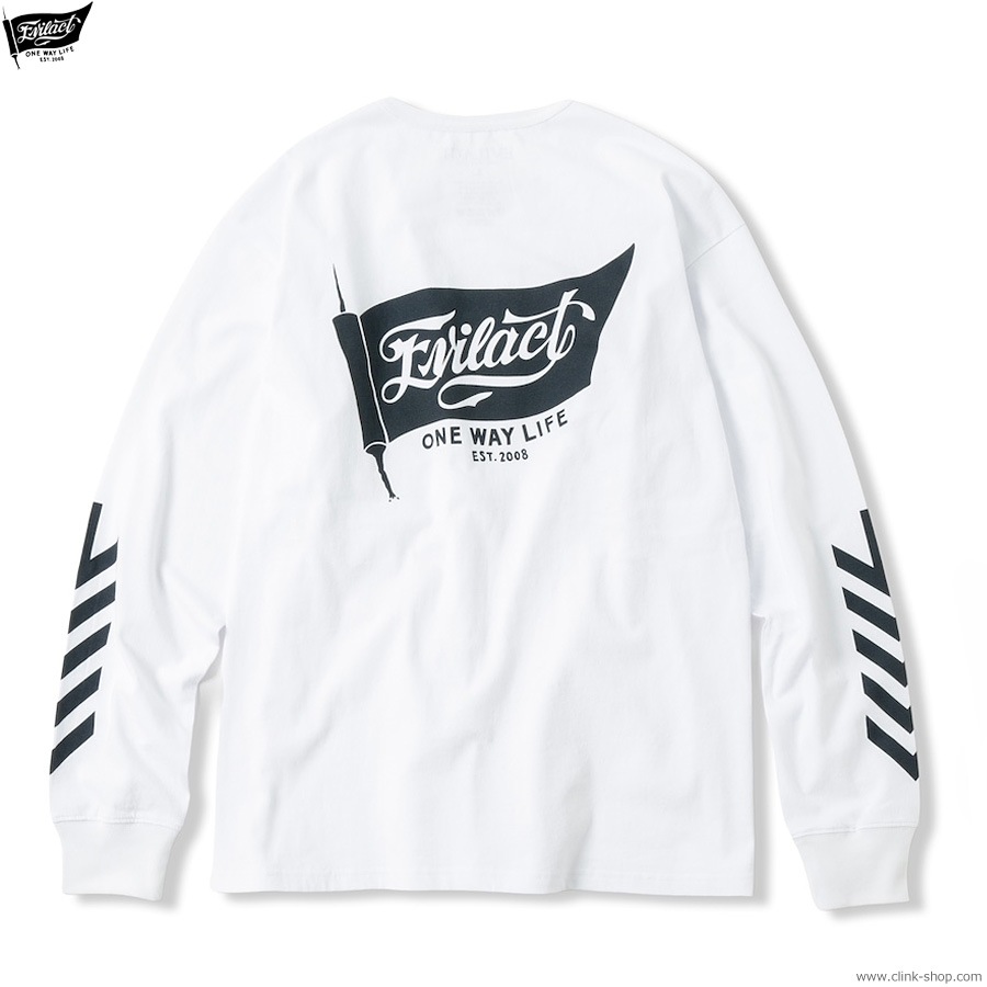 EVILACT FLAG LS (WHITE) [EA-WFRSS-T01]