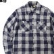 BLUCO BUFFALO CHECK FLANNEL SHIRTS (NAVY) [145-11-048]