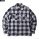 BLUCO BUFFALO CHECK FLANNEL SHIRTS (NAVY) [145-11-048]