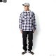 BLUCO BUFFALO CHECK FLANNEL SHIRTS (NAVY) [145-11-048]