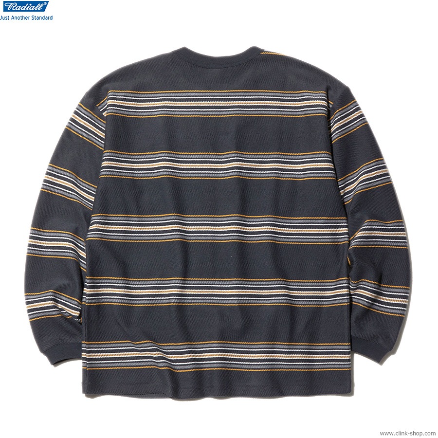 RADIALL CUTLASS - CREW NECK T-SHIRT L/S (MIDNIGHT BLACK) [RAD-23-AW-CUT004]