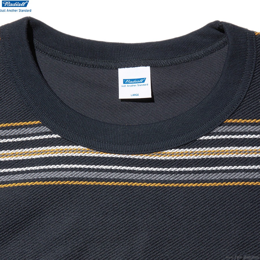 RADIALL CUTLASS - CREW NECK T-SHIRT L/S (MIDNIGHT BLACK) [RAD-23-AW-CUT004]