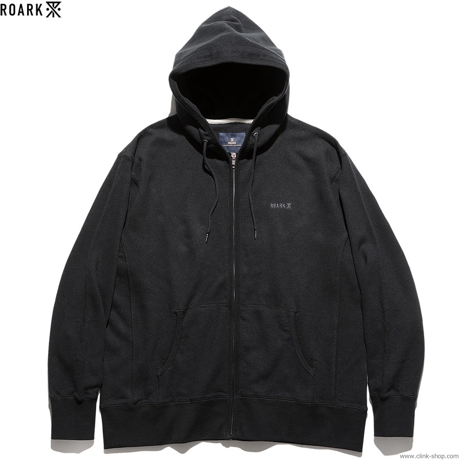 ROARK H/W HEMPCOTTON F/Z HOOD SWEAT (BLACK)