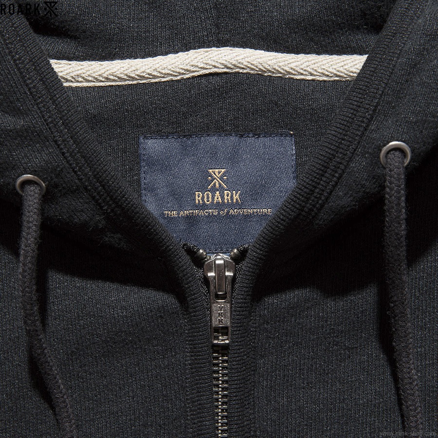 ROARK H/W HEMPCOTTON F/Z HOOD SWEAT (BLACK)