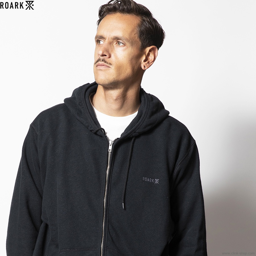 ROARK H/W HEMPCOTTON F/Z HOOD SWEAT (BLACK)