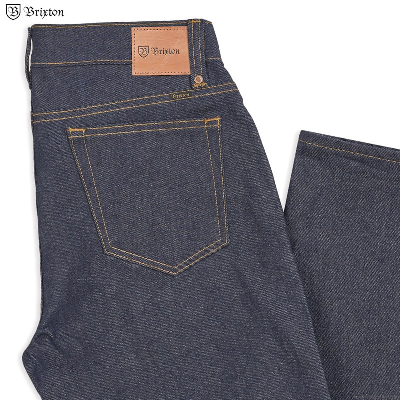 BRIXTON RESERVE 5-POCKET DENIM PANT - STANDARD FIT - (RAW INDIGO)