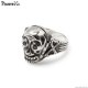 PEANUTS & CO. SKULL POISON RING -ZIRCONIA- (BLACK)