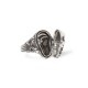 PEANUTS & CO. SKULL POISON RING -ZIRCONIA- (BLACK)