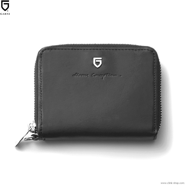 GARNI SIGN ZIP MINI WALLET (BLACK) [GL20006]