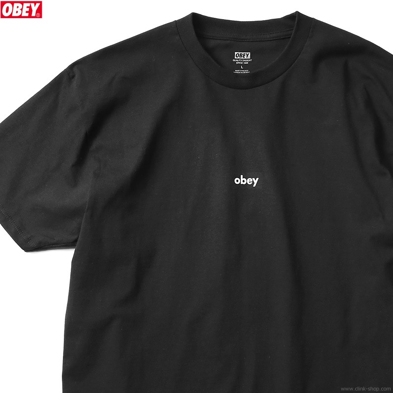 OBEY CLASSIC TEE "OBEY BLACK BAR" (BLACK)