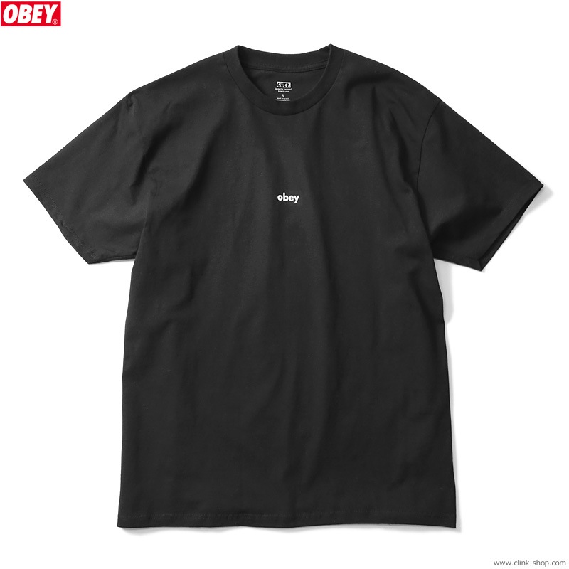OBEY CLASSIC TEE "OBEY BLACK BAR" (BLACK)