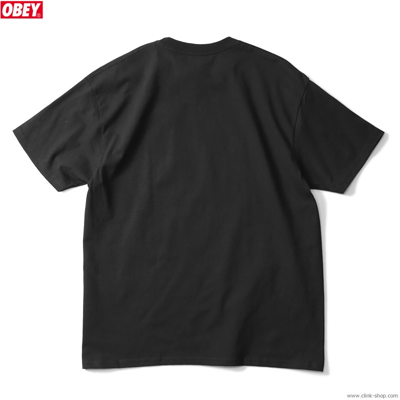 OBEY CLASSIC TEE "OBEY BLACK BAR" (BLACK)