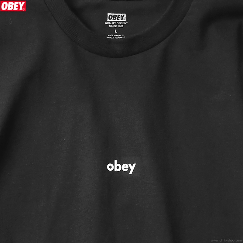 OBEY CLASSIC TEE "OBEY BLACK BAR" (BLACK)