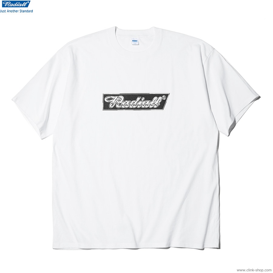 SALE 30��OFF RADIALL CHROME FLAGS - CREW NECK T-SHIRT S/S (WHITE) [RAD-24SS-SPOT-TEE002]