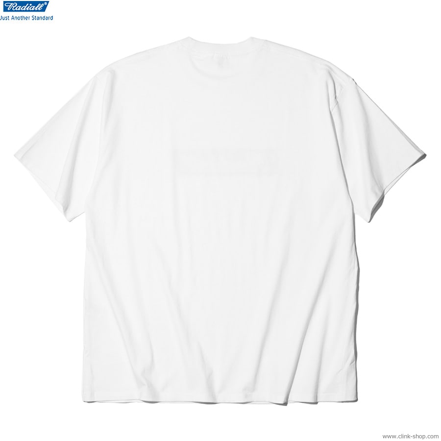 SALE 30��OFF RADIALL CHROME FLAGS - CREW NECK T-SHIRT S/S (WHITE) [RAD-24SS-SPOT-TEE002]