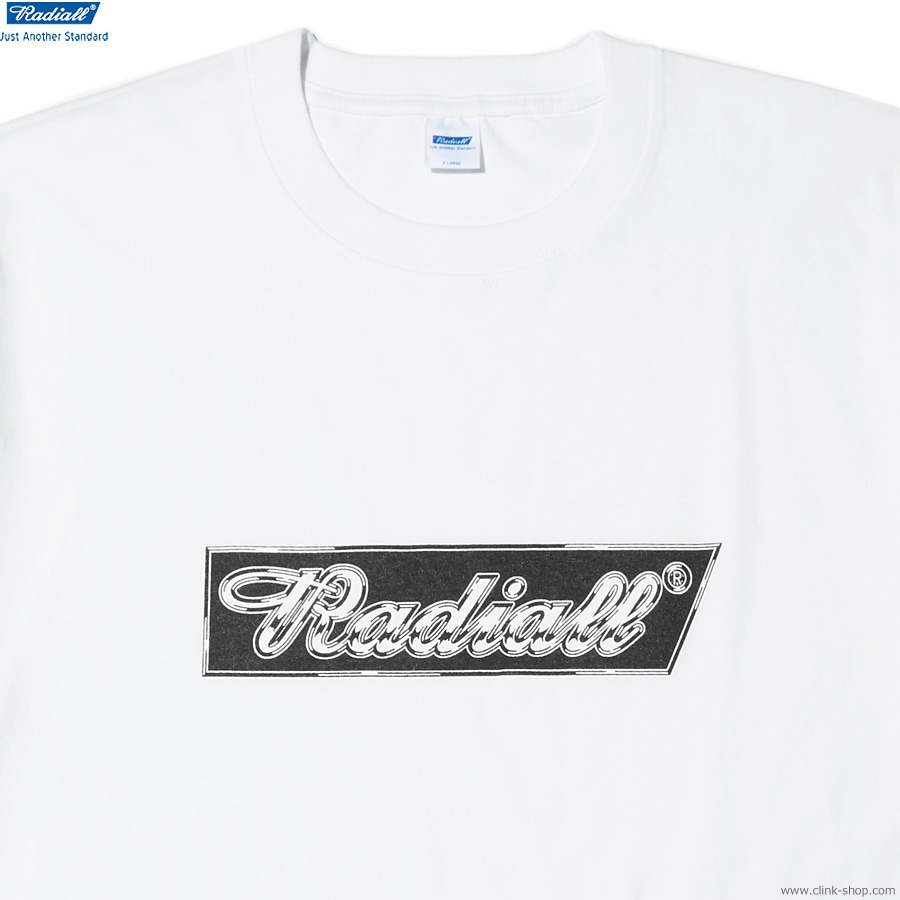SALE 30��OFF RADIALL CHROME FLAGS - CREW NECK T-SHIRT S/S (WHITE) [RAD-24SS-SPOT-TEE002]