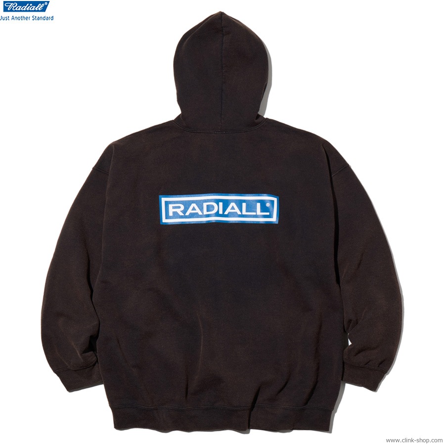 RADIALL WHEELS - ZIP UP HOODIE (FADED BLACK) [RAD-25MW-CUT002]