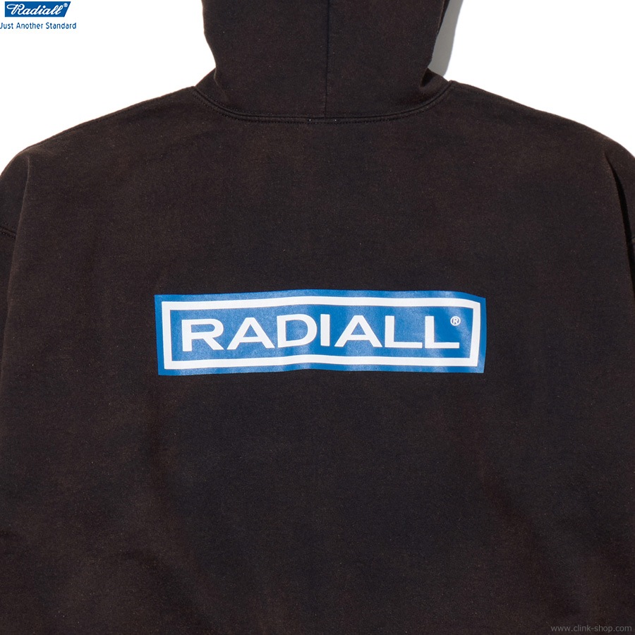 RADIALL WHEELS - ZIP UP HOODIE (FADED BLACK) [RAD-25MW-CUT002]