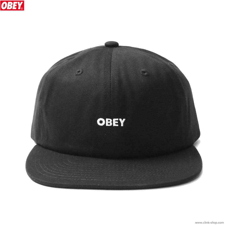 CLINK｜OBEY BOLD TWILL 6 PANEL STRAPBACK (BLACK)｜東京・吉祥寺