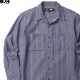 BLUCO STANDARD WORK SHIRTS L/S (GREY STRIPE) [145-11-109]