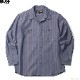BLUCO STANDARD WORK SHIRTS L/S (GREY STRIPE) [145-11-109]