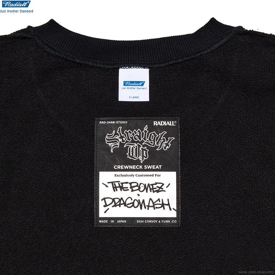 RADIALL Straight Up - CREW NECK SWEATSHIRT L/S (The BONEZ  Dragon Ash  RADIALL) [RAD-24AW-SPOT-STU002]
