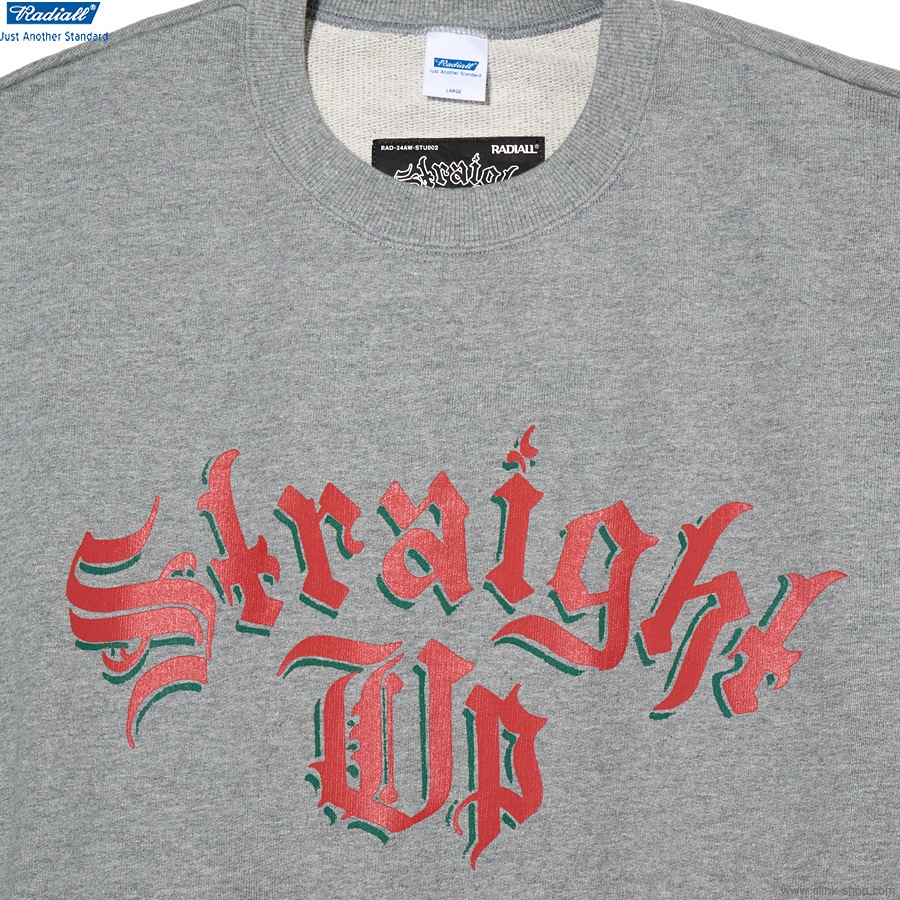 RADIALL Straight Up - CREW NECK SWEATSHIRT L/S (The BONEZ  Dragon Ash  RADIALL) [RAD-24AW-SPOT-STU002]