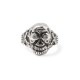 PEANUTS & CO. SKULL POISON RING -ZIRCONIA- (WHITE)