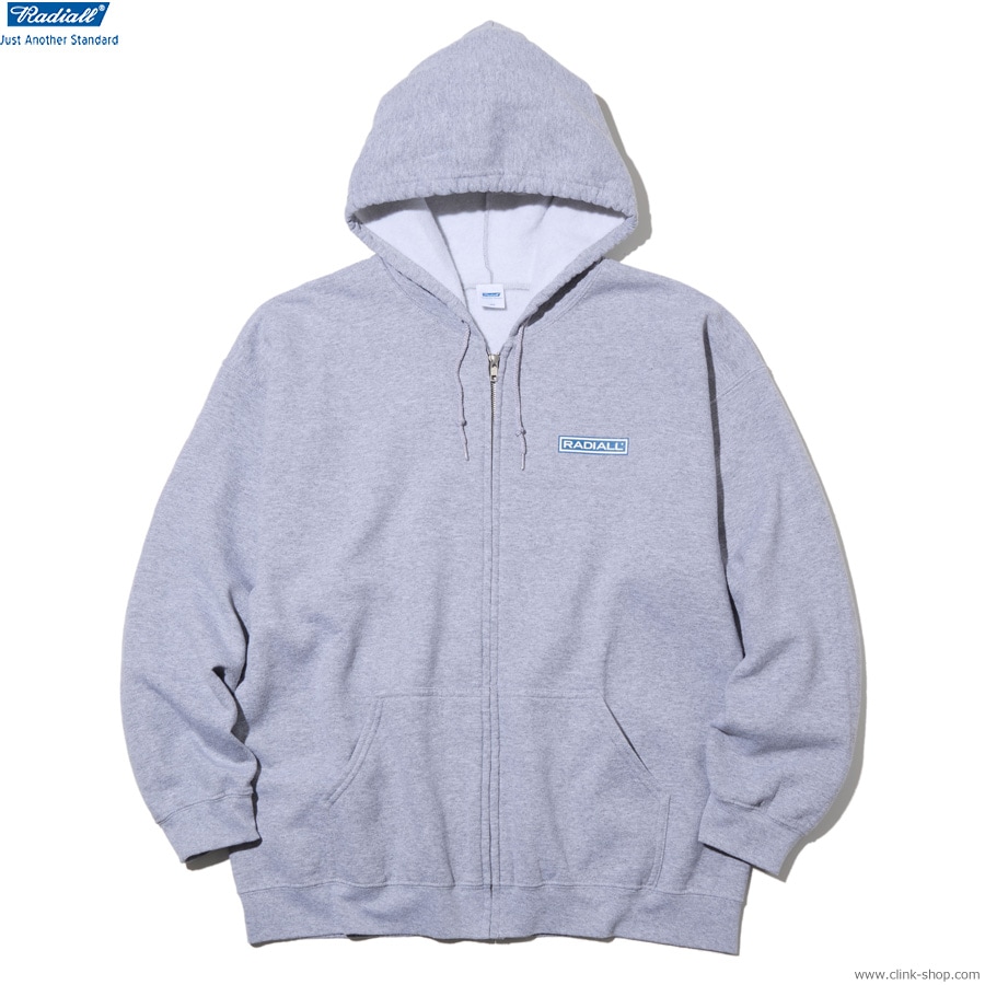 RADIALL WHEELS - ZIP UP HOODIE (FADED ASH GRAY) [RAD-25MW-CUT002]