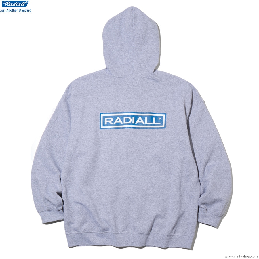 RADIALL WHEELS - ZIP UP HOODIE (FADED ASH GRAY) [RAD-25MW-CUT002]
