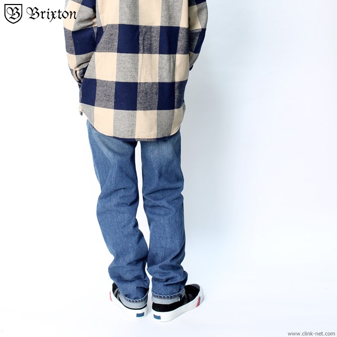 BRIXTON LABOR 5-POCKET DENIM PANT - RELAXED FIT - (WORN INDIGO)