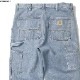CARHARTT WIP SINGLE KNEE PANT (BLUE HEAVY STONE BLEACHED)