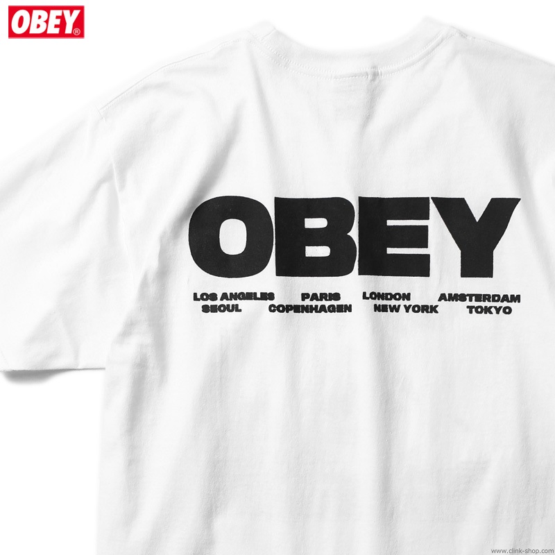 OBEY BASIC TEE "BOMB THE PLANET" (WHITE)