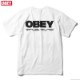 OBEY BASIC TEE "BOMB THE PLANET" (WHITE)