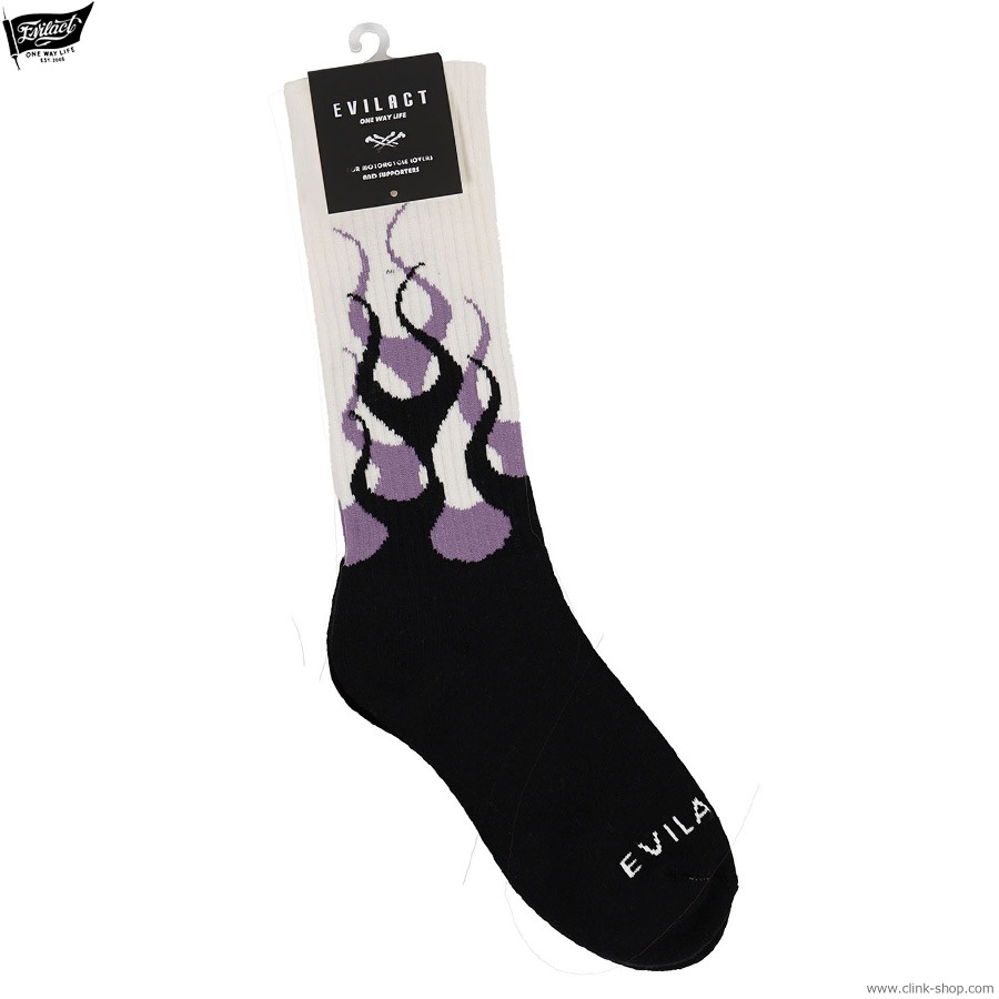 EVILACT FLAMES LONG SOCKS (PURPLE) [EA24-ACT2-A02]