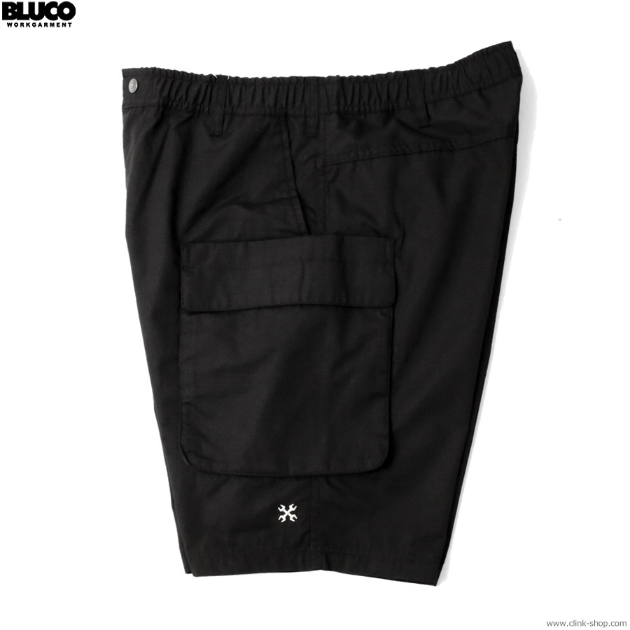 SALE 30��OFF BLUCO RIPSTOP CARGO SHORTS (BLACK) [153-45-007]