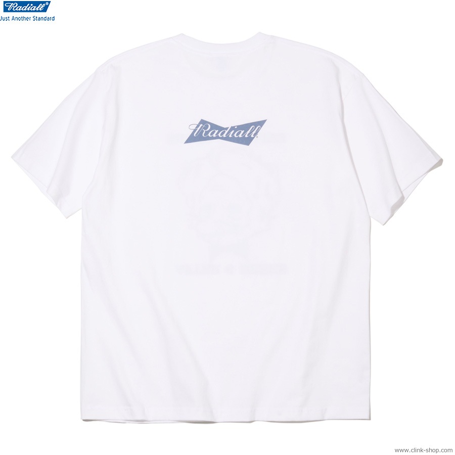 RADIALL AFTER BEER - CREW NECK T-SHIRT S/S (WHITE) [RAD-25MS-TEE003]