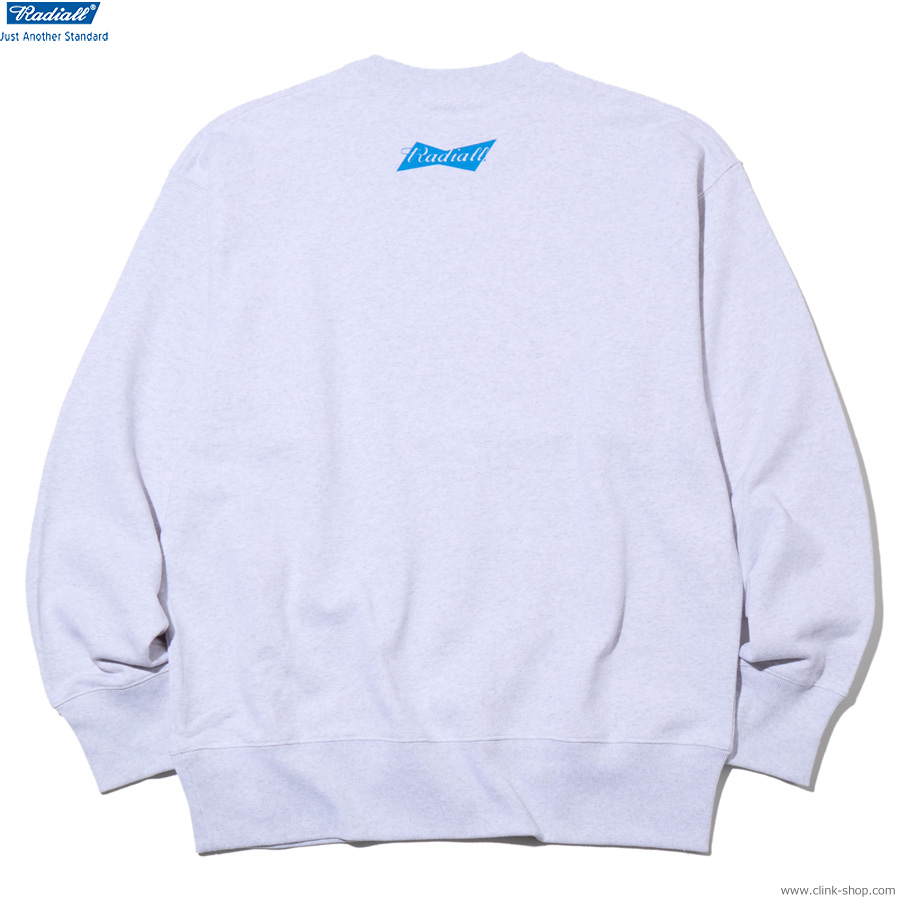 RADIALL LOVE BEER - CREW NECK SWEATSHIRT L/S (SNOW WHITE) [RAD-25MW-CUT003]