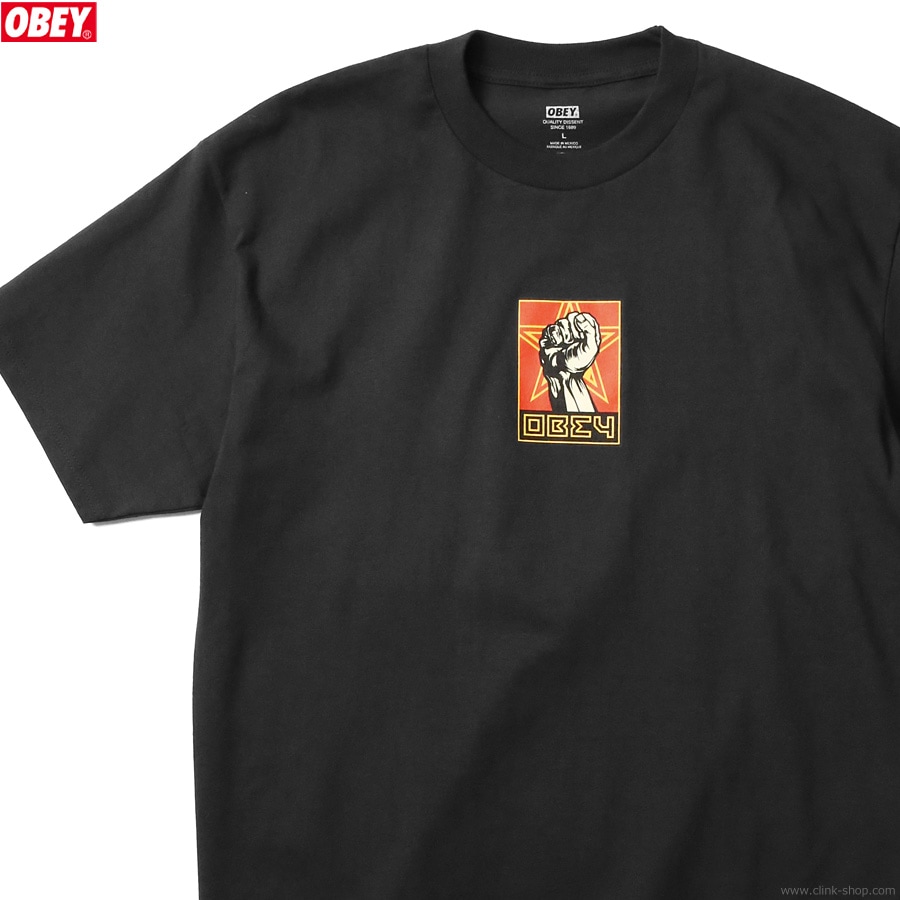 OBEY CLASSIC TEE "OBEY FIST" (BLACK) [SHEPARD FAIREY COLLECTION]