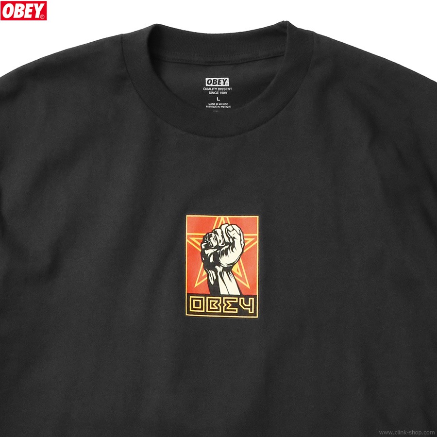 OBEY CLASSIC TEE "OBEY FIST" (BLACK) [SHEPARD FAIREY COLLECTION]